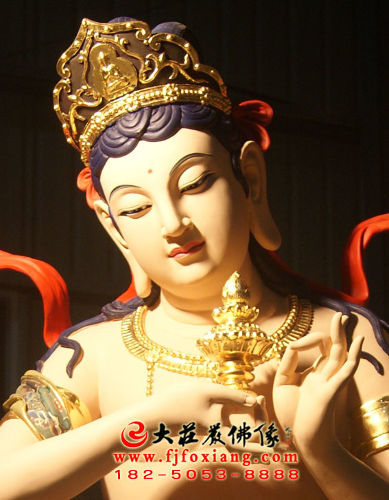 彩繪描金供養(yǎng)菩薩 彩繪描金供養(yǎng)菩薩