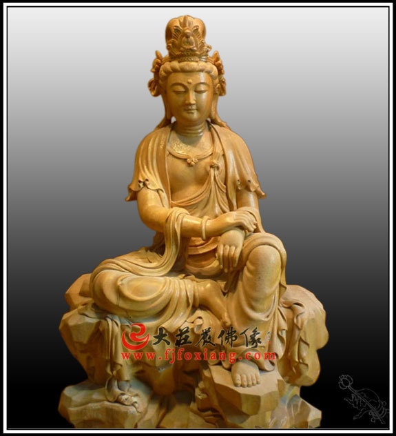 香樟木木雕三十三觀音之能靜觀音