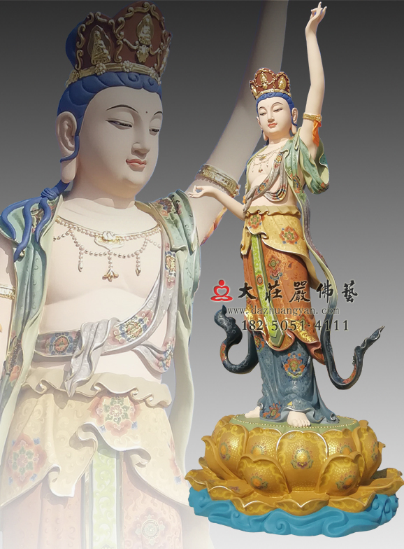 彩繪描金八大菩薩之虛空藏菩薩 彩繪描金八大菩薩之虛空藏菩薩