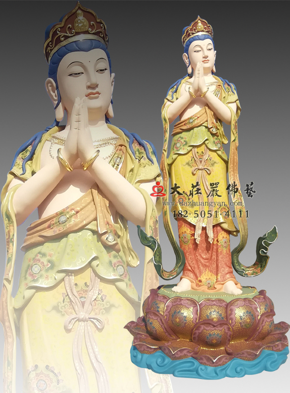 八大菩薩之觀音菩薩彩繪佛像